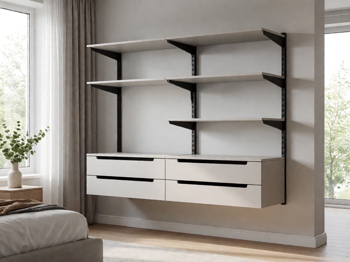 Affordable Floating Wall Mounted Closet System Low Moq