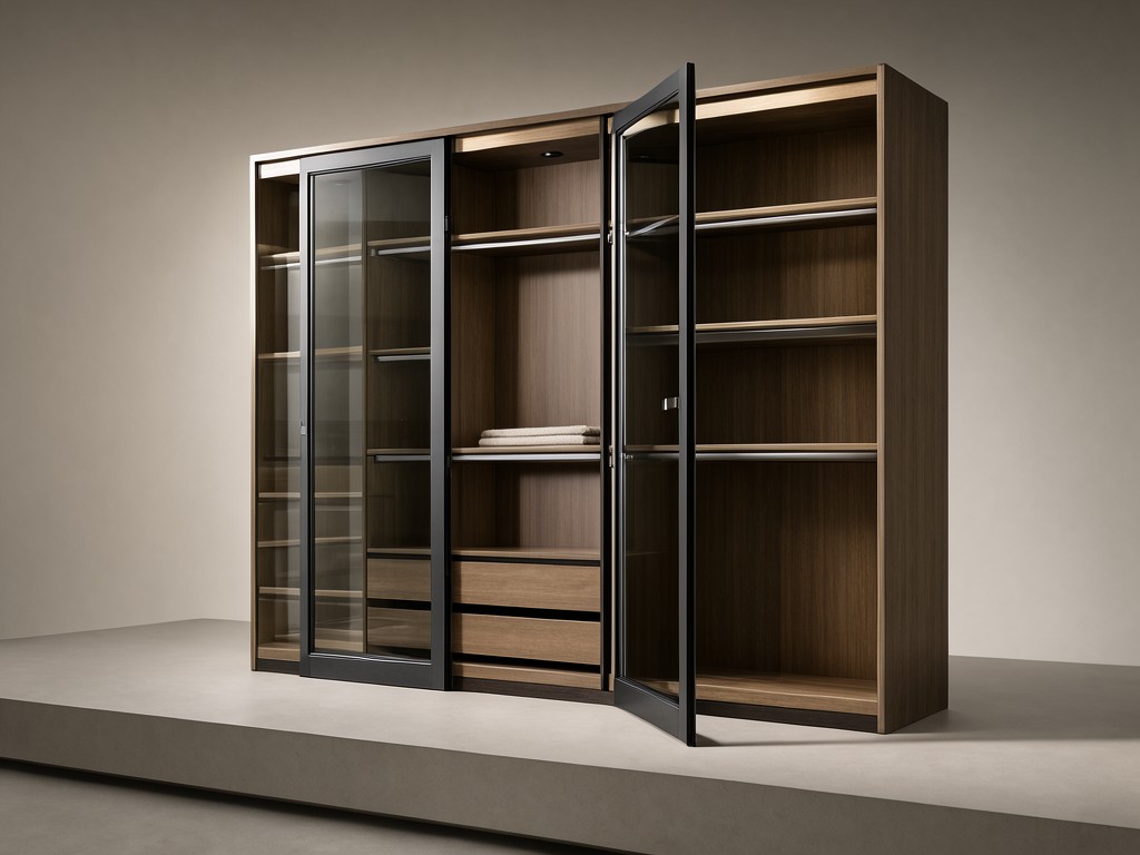 B2B Glass Door Walk In Wardrobe System Distributor