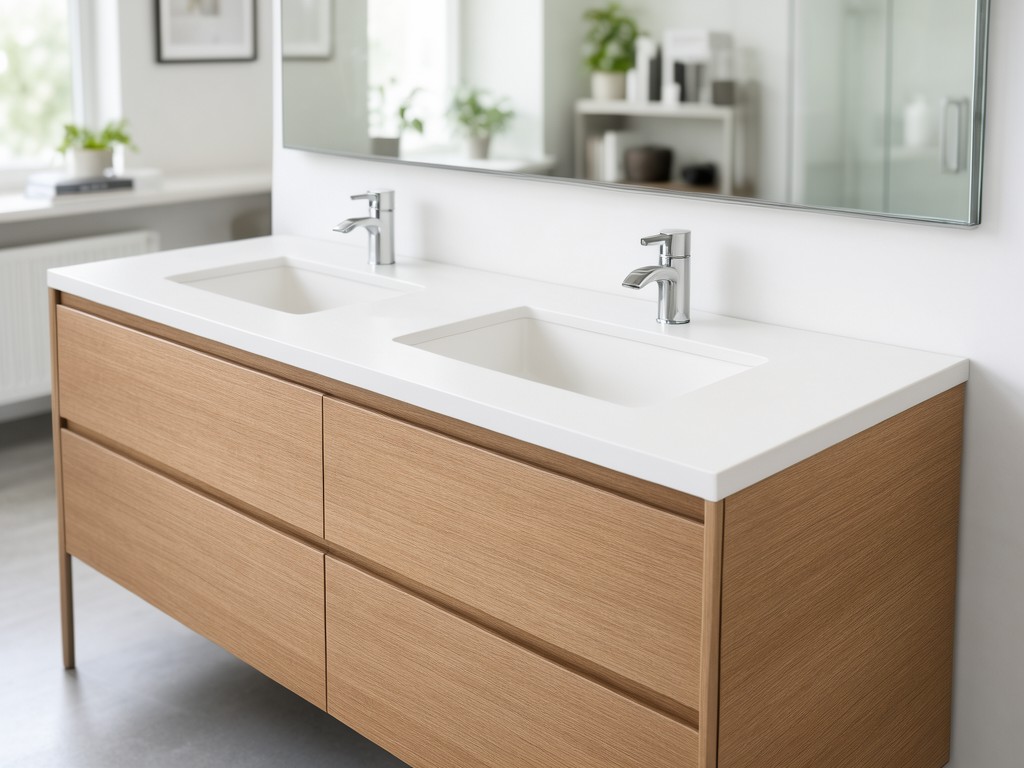 Custom Double Sink Bathroom Vanity Cabinet Suppliers