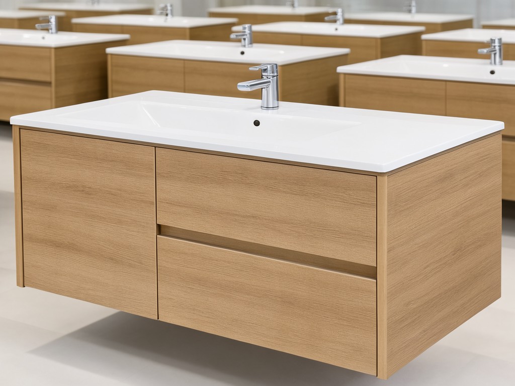 Custom Modern Retro Bathroom Vanity Cabinet Suppliers