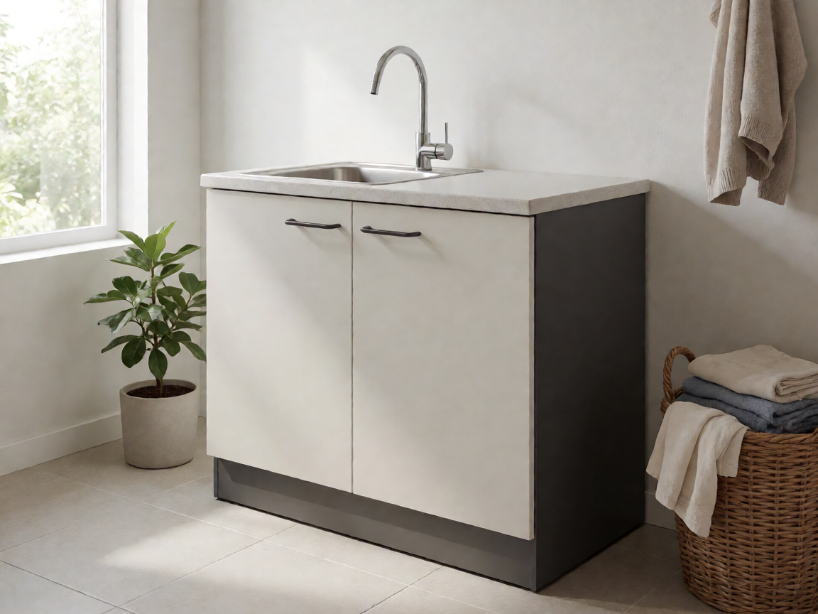 Durable Integrated Laundry Cabinet With Sink Countertop China Supplier