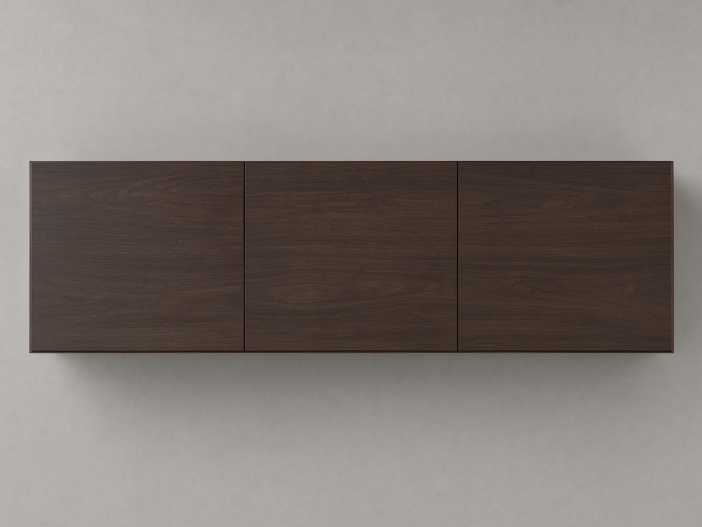 Top Quality Dark Walnut Media Feature Wall Cabinet China Factory